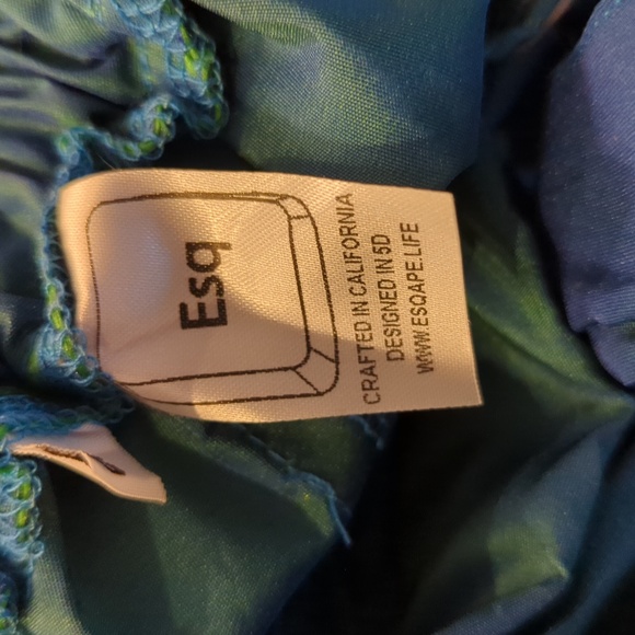 NWT ESQ Aqua Iridescent Oversized Pant - Picture 8 of 9